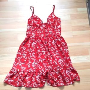 Red Floral Sundress